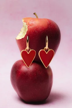 Lovely Heart Gold Plated Earrings