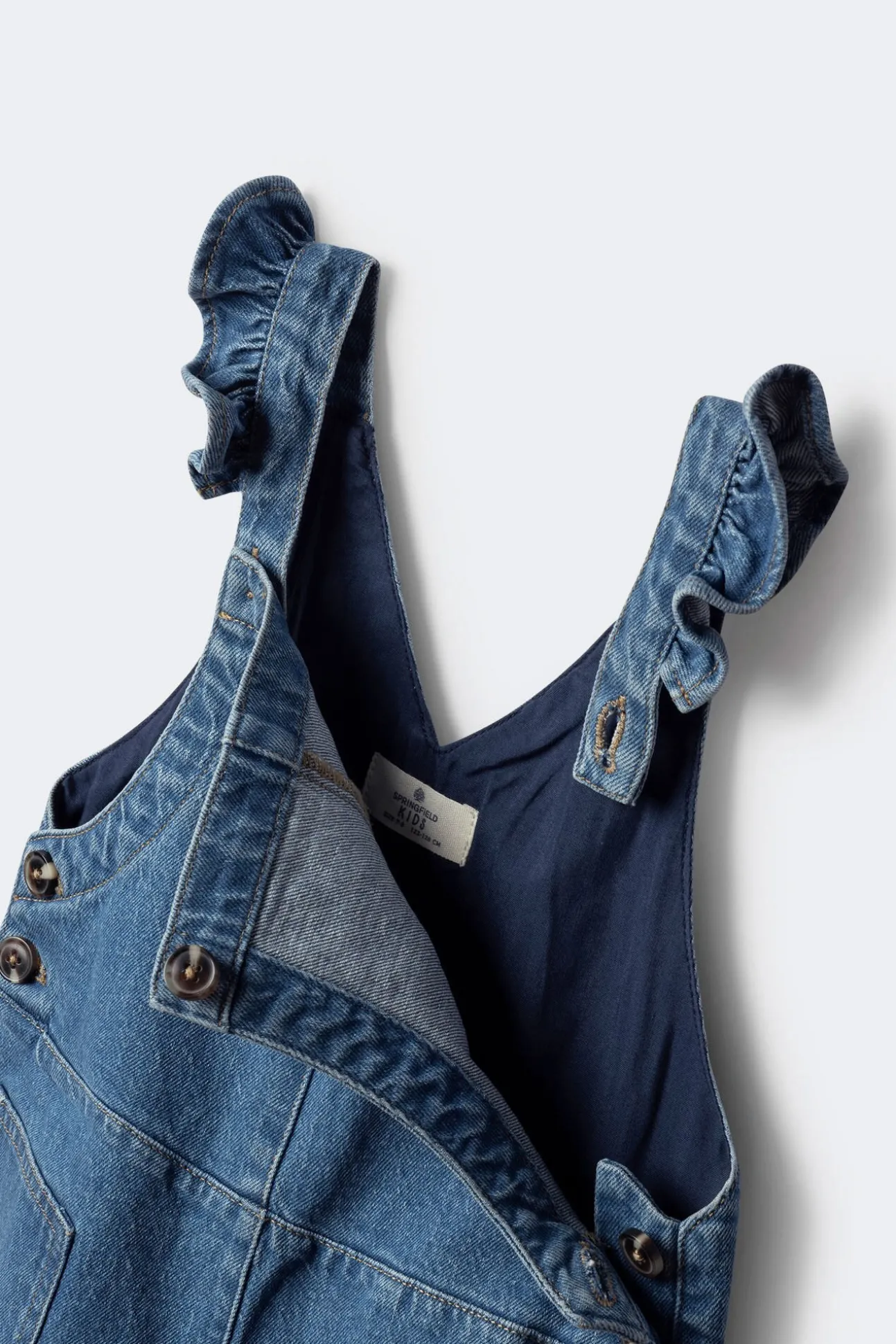 Macacão jeans longo para meninas