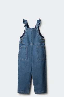 Macacão jeans longo para meninas