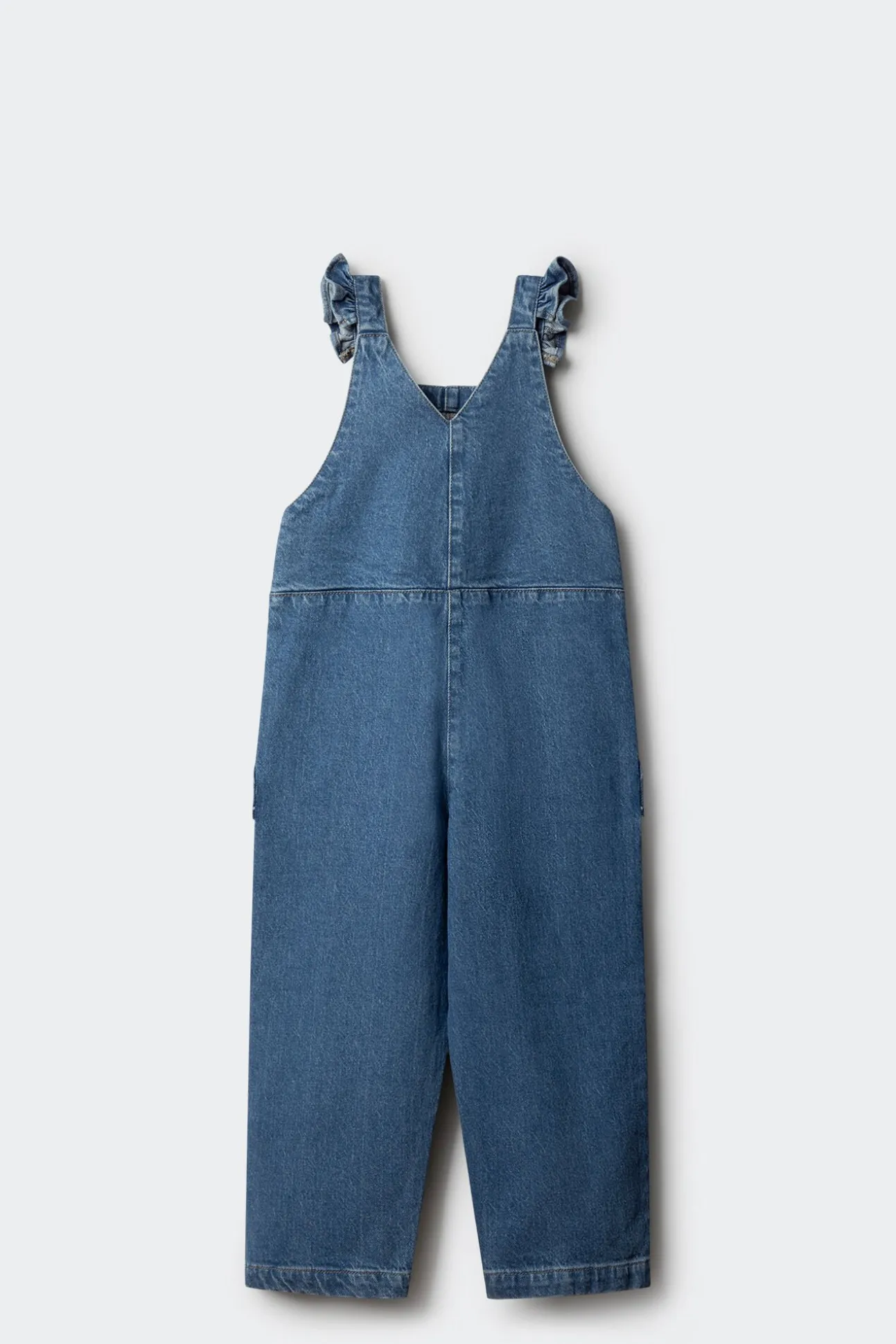 Macacão jeans longo para meninas