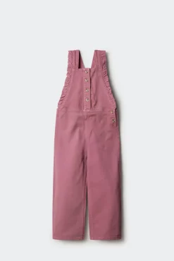 Macacão longo com babados para meninas
