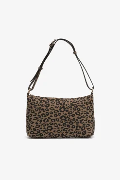 Mala efeito camurça estampado