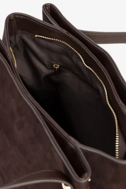 Mala tote bag com efeito camurça