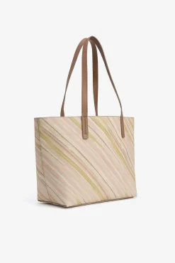 Mala tote bag com efeito de couro estampado