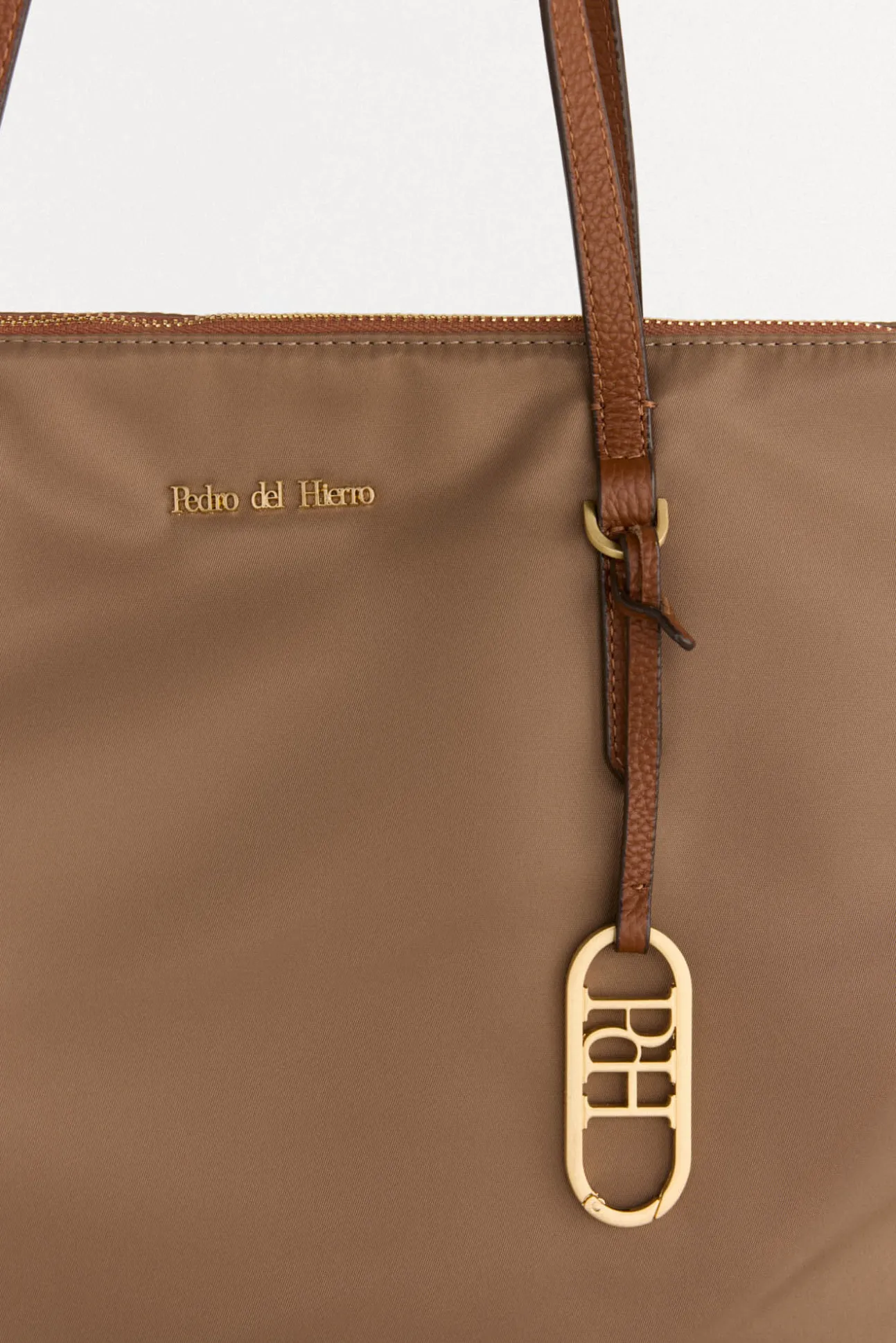 Mala tote bag de nylon com fecho-éclair