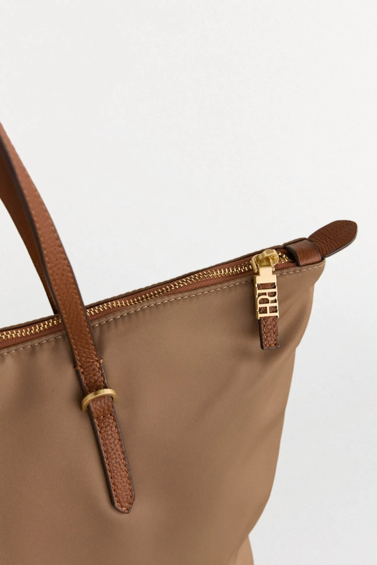 Mala tote bag de nylon com fecho-éclair