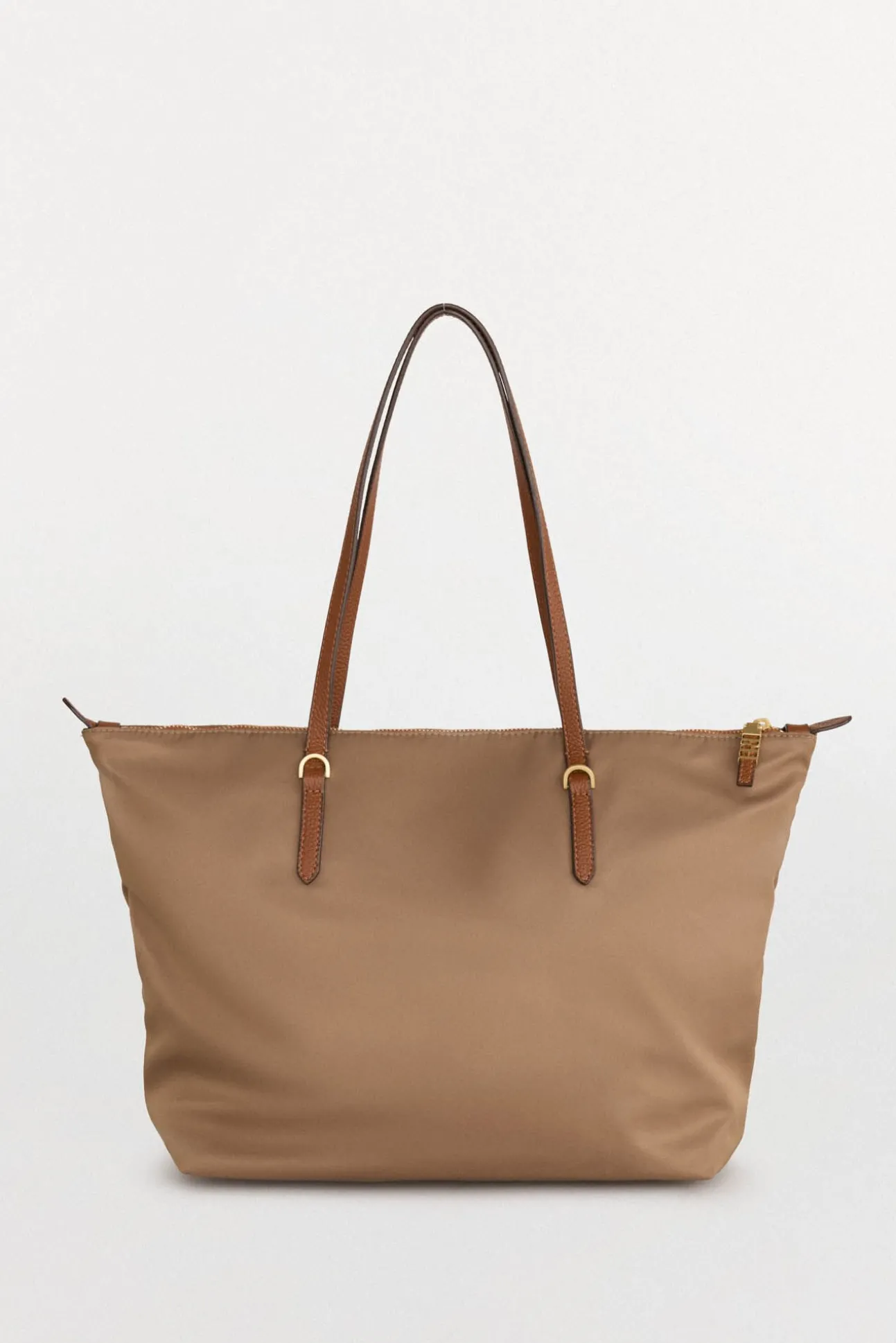 Mala tote bag de nylon com fecho-éclair