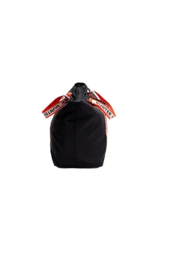 Mala tote Roberts com logo jacquard e tecido preto