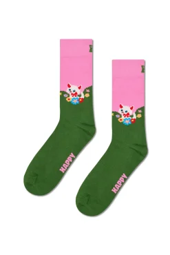 Meia de gatinho e flor