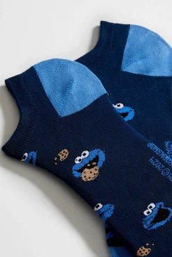 Meias Besocks da Vila Sésamo até o meias em algodão orgânico, azul