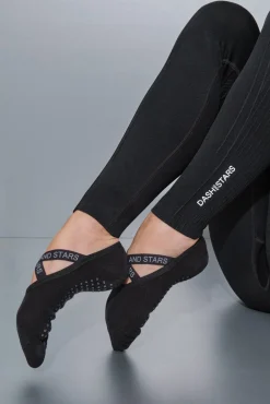 Meias de balé de algodão preto
