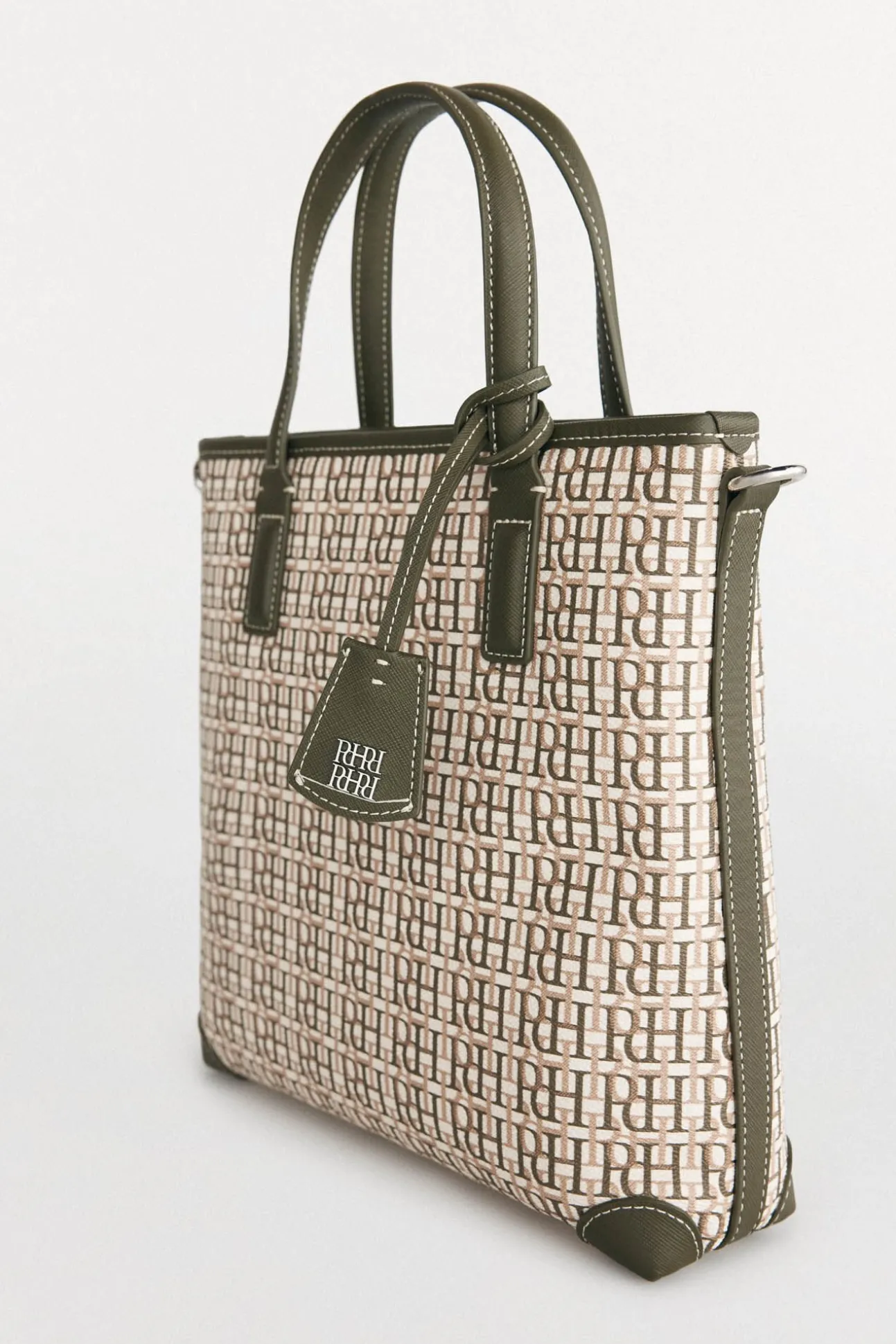 mini bolsa de mala de tiracolo tipo tote com monograma