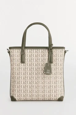 mini bolsa de mala de tiracolo tipo tote com monograma