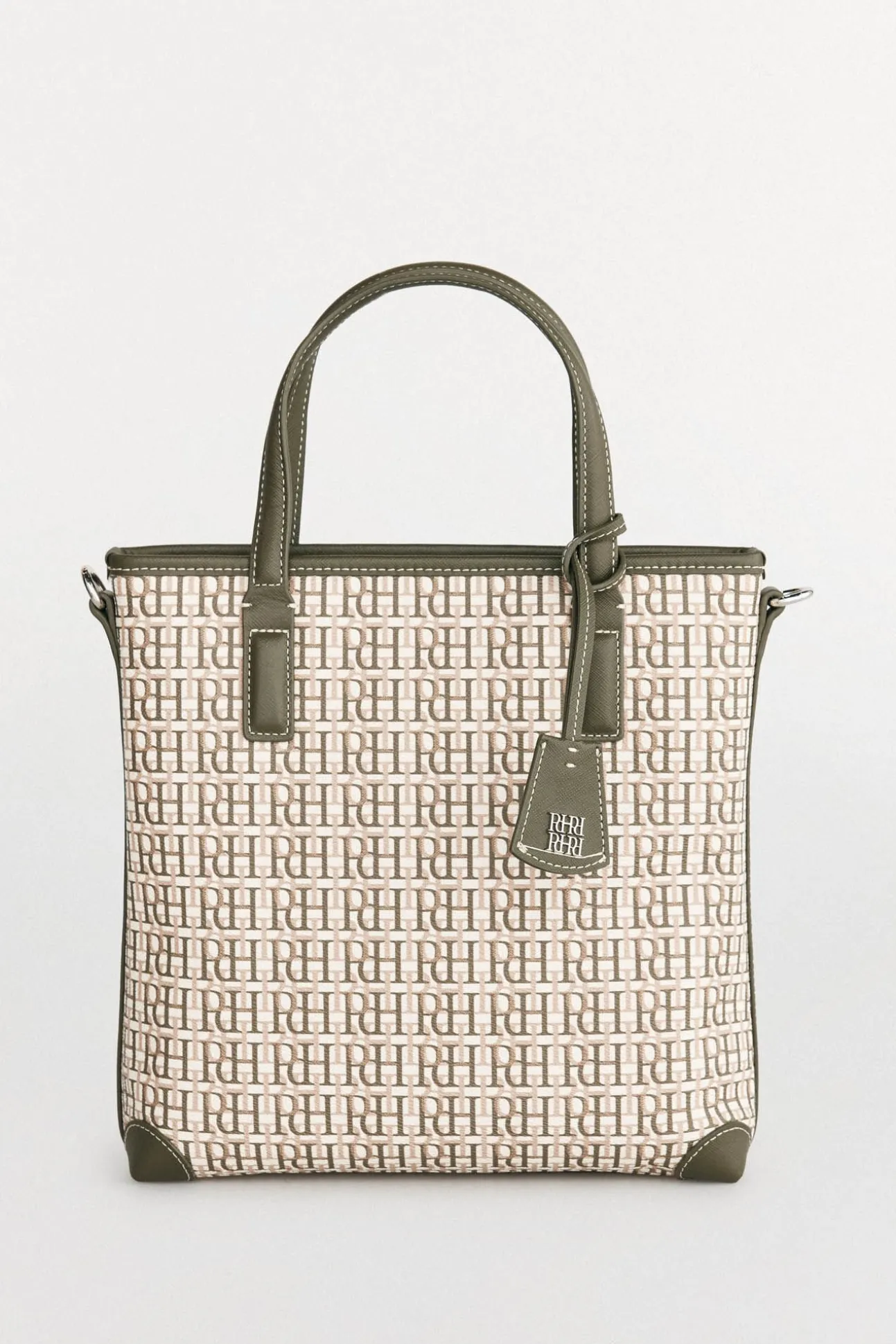 mini bolsa de mala de tiracolo tipo tote com monograma
