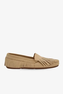 Mocassim de camurça com croute