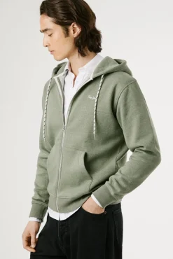 Moletom com Sweatshirt e zíper