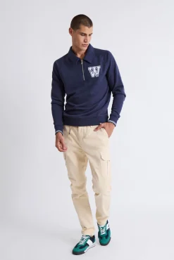 Moletom Polo Azul Marinho com Sweatshirt