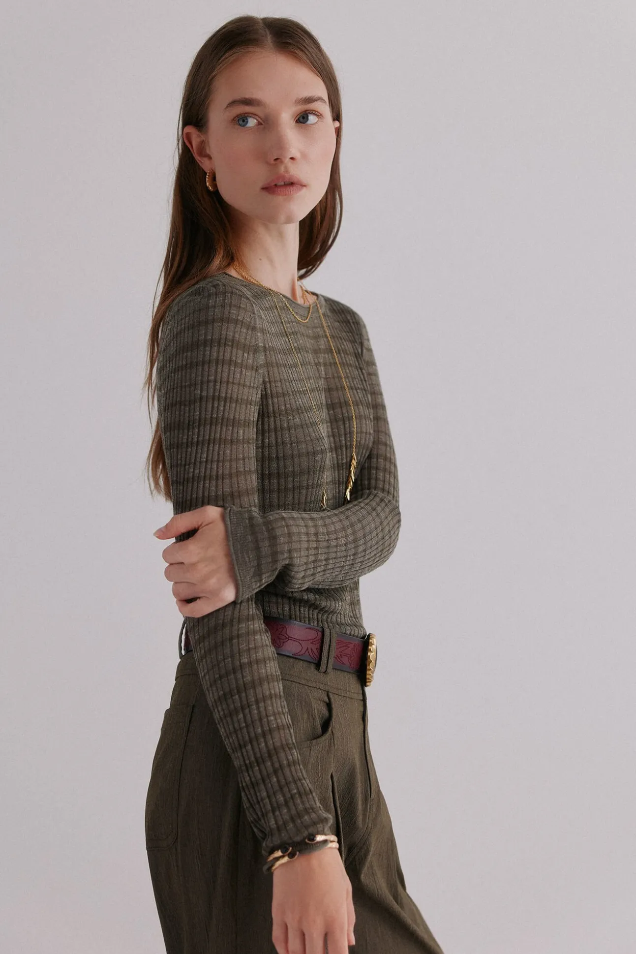 Nadine. Riscas estampado listrada