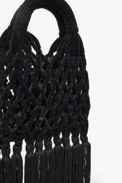 Naroa. Bolsa de crochet de veludo
