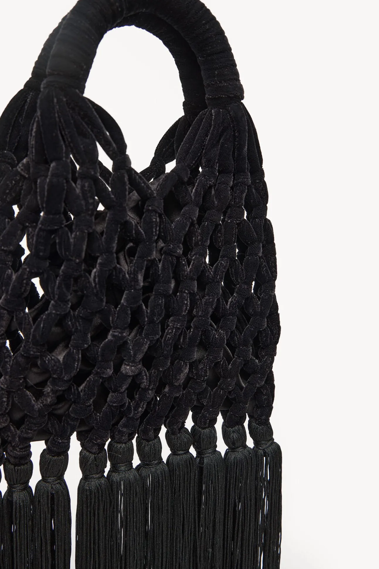 Naroa. Bolsa de crochet de veludo