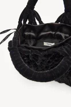 Naroa. Bolsa de crochet de veludo