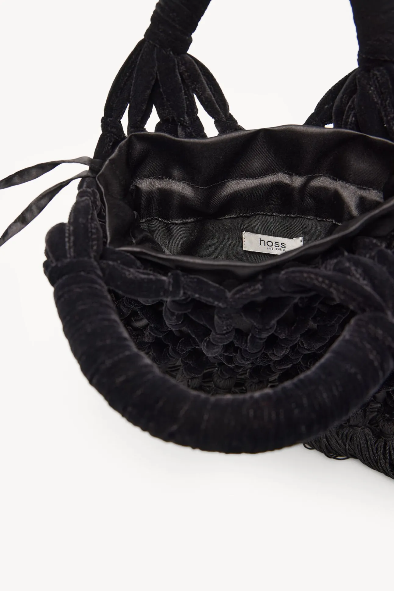 Naroa. Bolsa de crochet de veludo