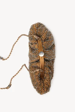 Nelsa. Bolsa mala clutch com miçangas