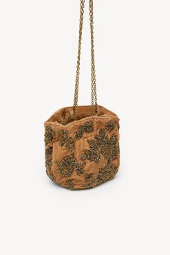 Nina. Bolsa de veludo e miçangas