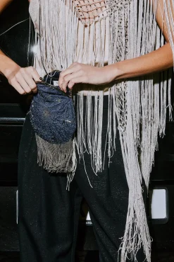 Norma. Bolsa de veludo com veludo