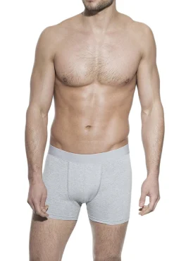 Pack de 3 boxers de algodão orgânico em mescla cinza
