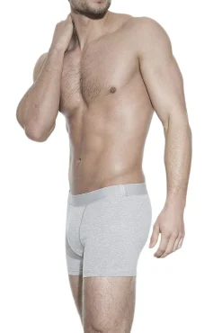 Pack de 3 boxers de algodão orgânico em mescla cinza
