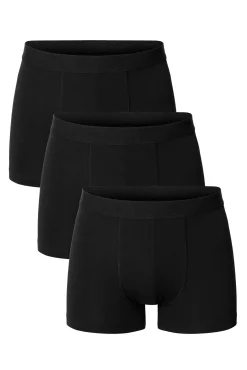 Pack de 3 boxers pretos de algodão orgânico