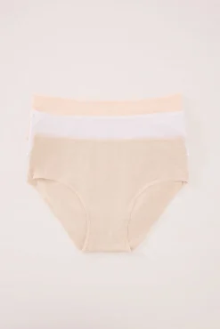 Pack de 3 cuecas culotte de algodão orgânico