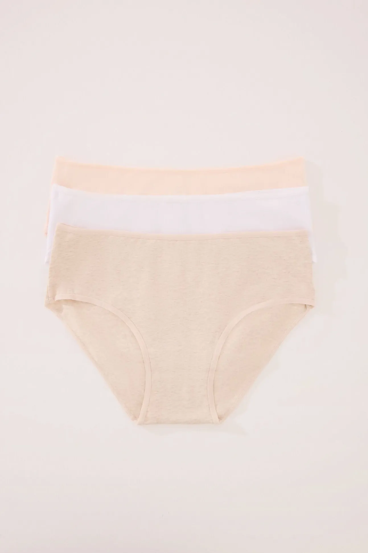 Pack de 3 cuecas culotte de algodão orgânico