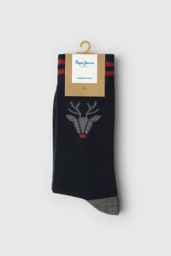 Pack de 3 pares de meias às riscas Natal