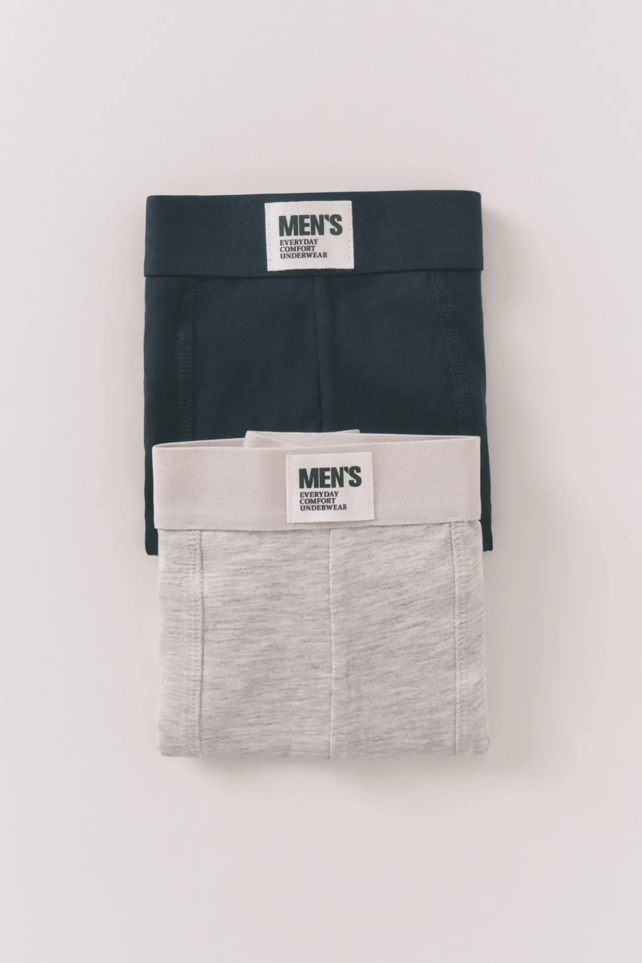 Pacote com 2 boxers azuis lisos