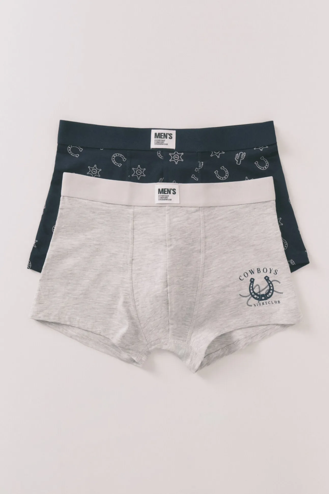 Pacote com 2 boxers azuis country