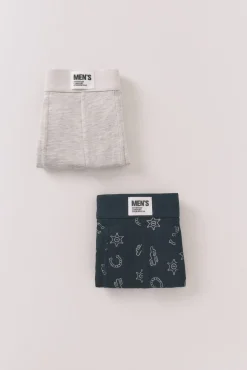 Pacote com 2 boxers azuis country