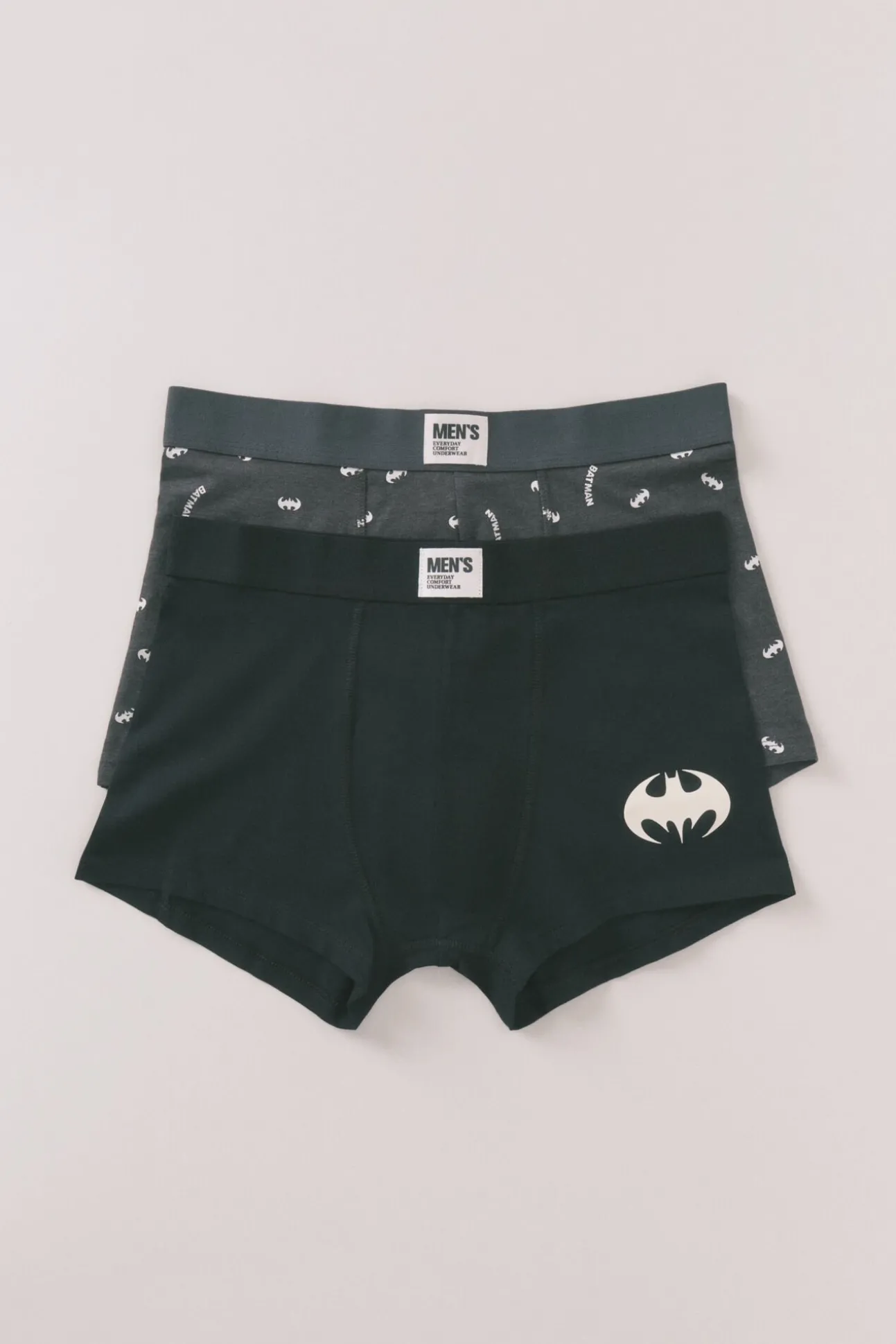 Pacote com 2 boxers cinza do Batman