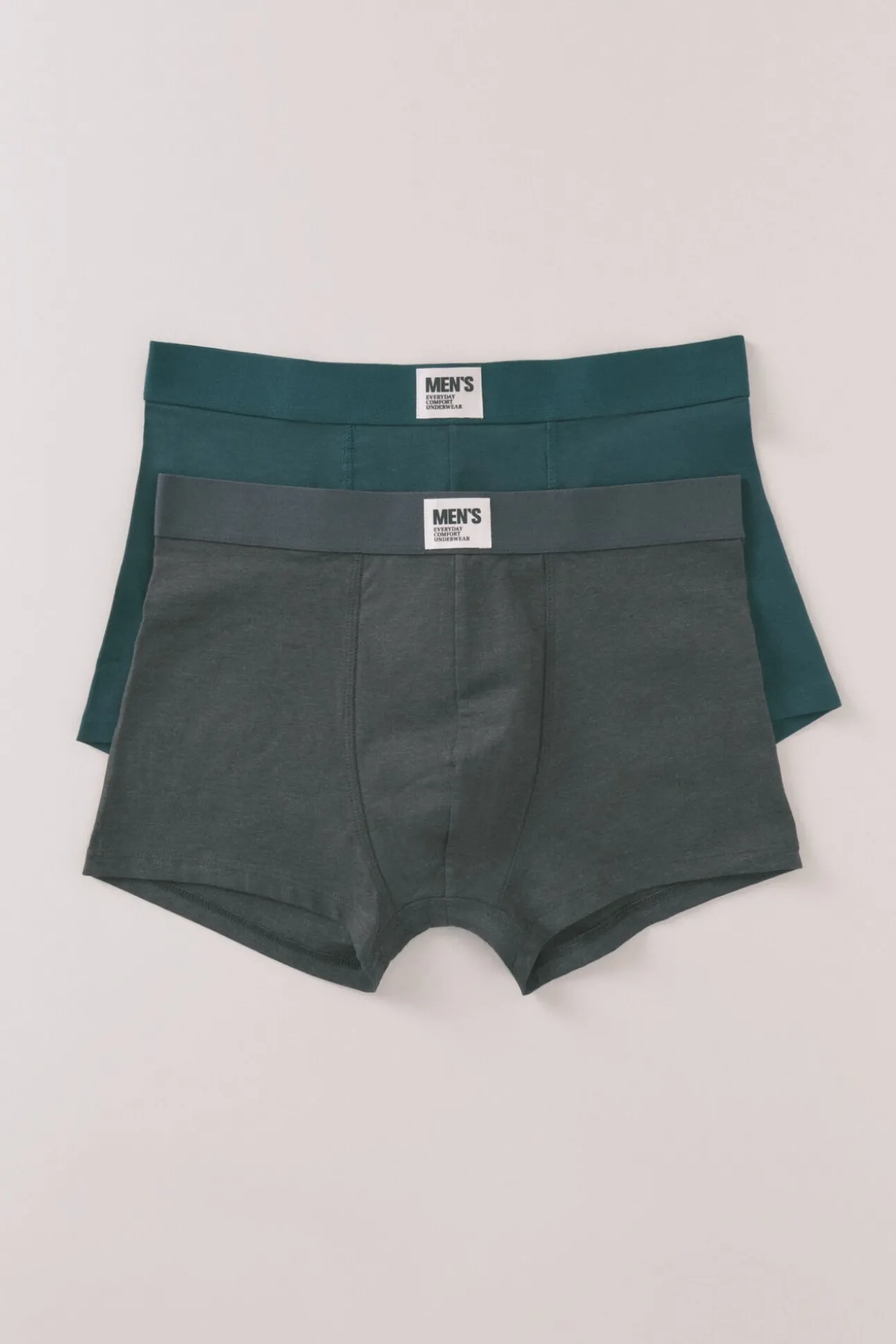 Pacote com 2 boxers verdes lisos