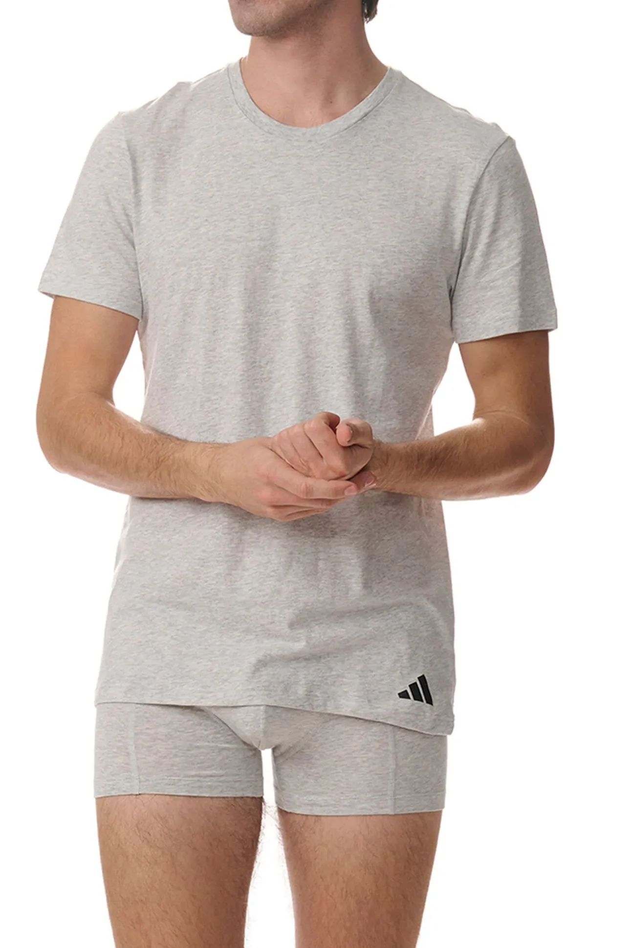 Pacote com 3 camisetas de gola redonda redonda de algodão Active Core