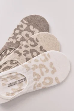Pacote com 3 meias de oncinha slip- on