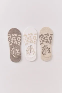 Pacote com 3 meias de oncinha slip- on