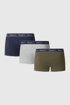 Pacote de 3 boxer liso com logo
