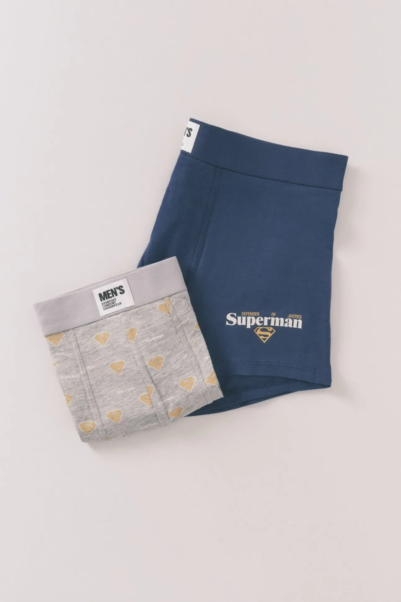 Pacote de 2 boxers cinza do Superman