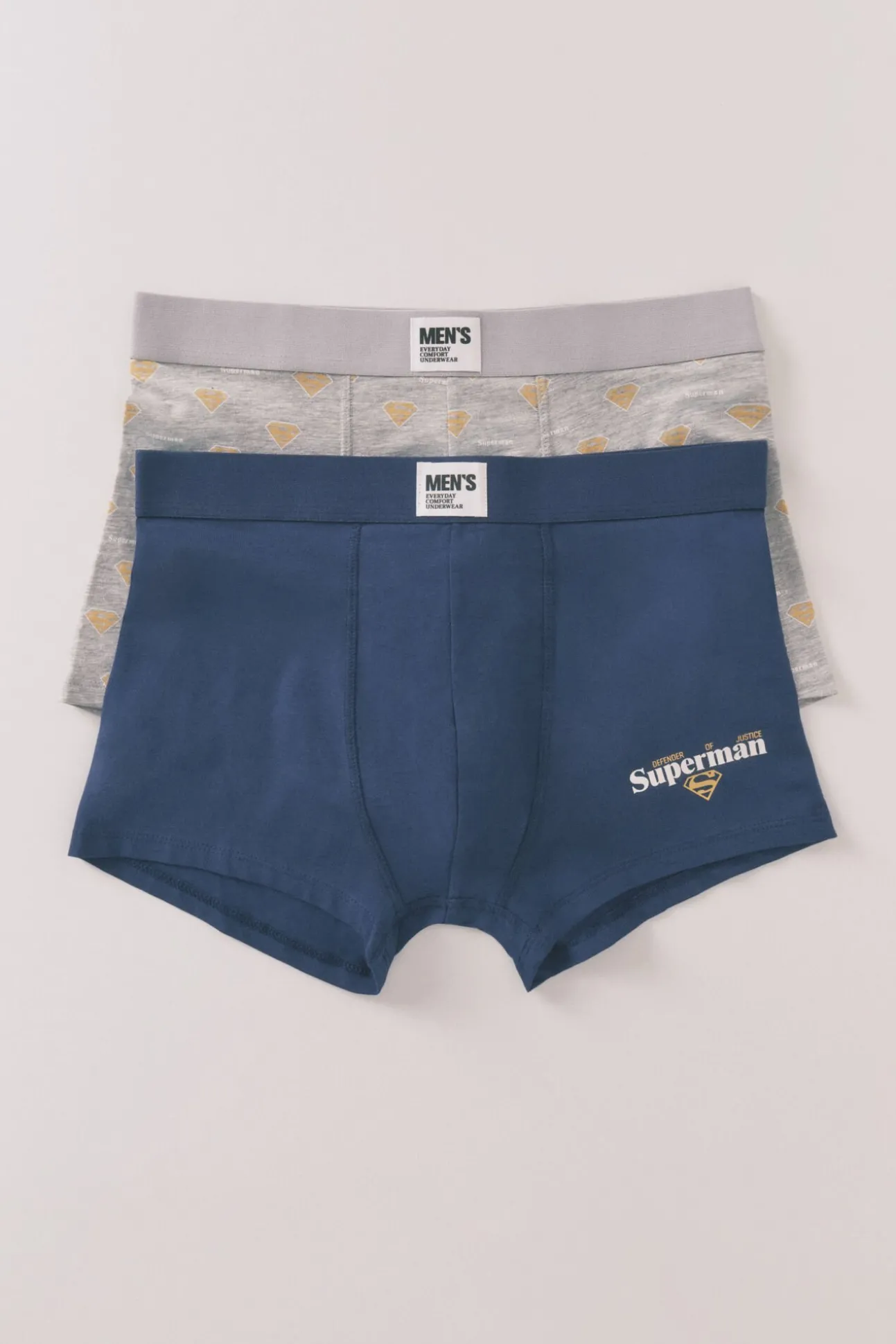 Pacote de 2 boxers cinza do Superman