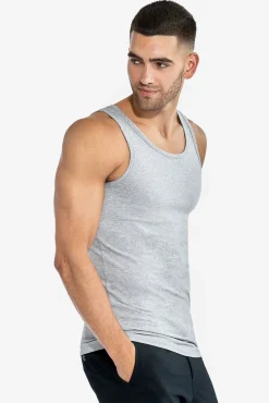 Pacote de duas camisetas cinza lisas mangas