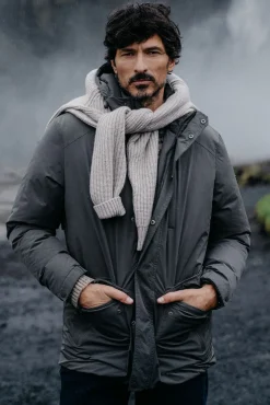 Parka acolchoada capuz