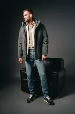 Parka acolchoada capuz