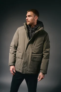 Parka acolchoada capuz